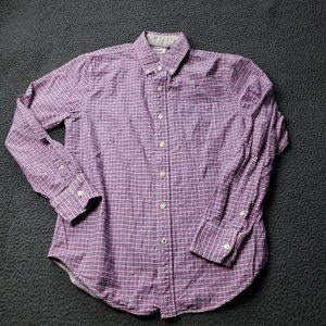 Tommy Hilfiger Check Button Shirt Pink Mens M Medium Long Sleeve